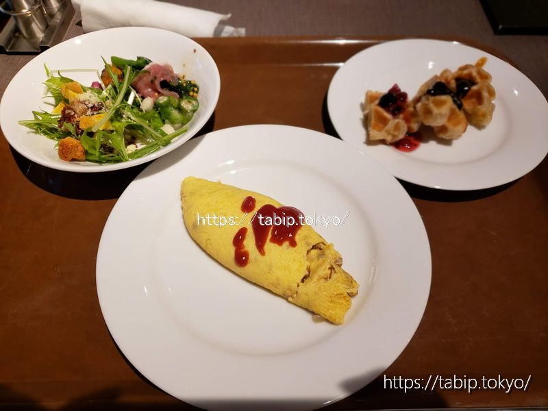 クインテッサホテル大阪ベイの朝食の盛り付け１例