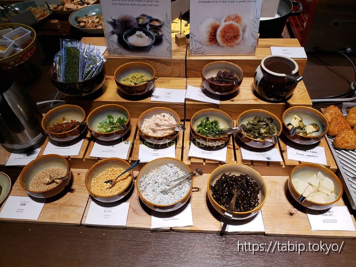 ホテルヴィスキオ大阪の朝食、お茶漬け用の具材