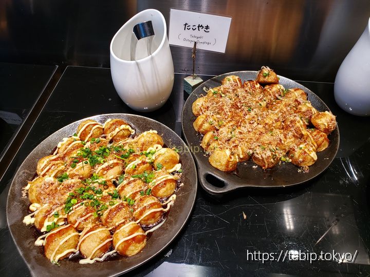 ホテルヴィスキオ大阪の朝食のたこ焼き