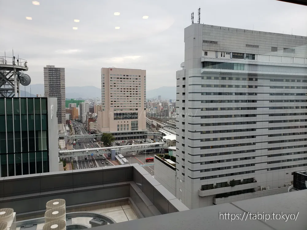 ダイワロイネットホテル広島駅前ロビーからの西側の眺め