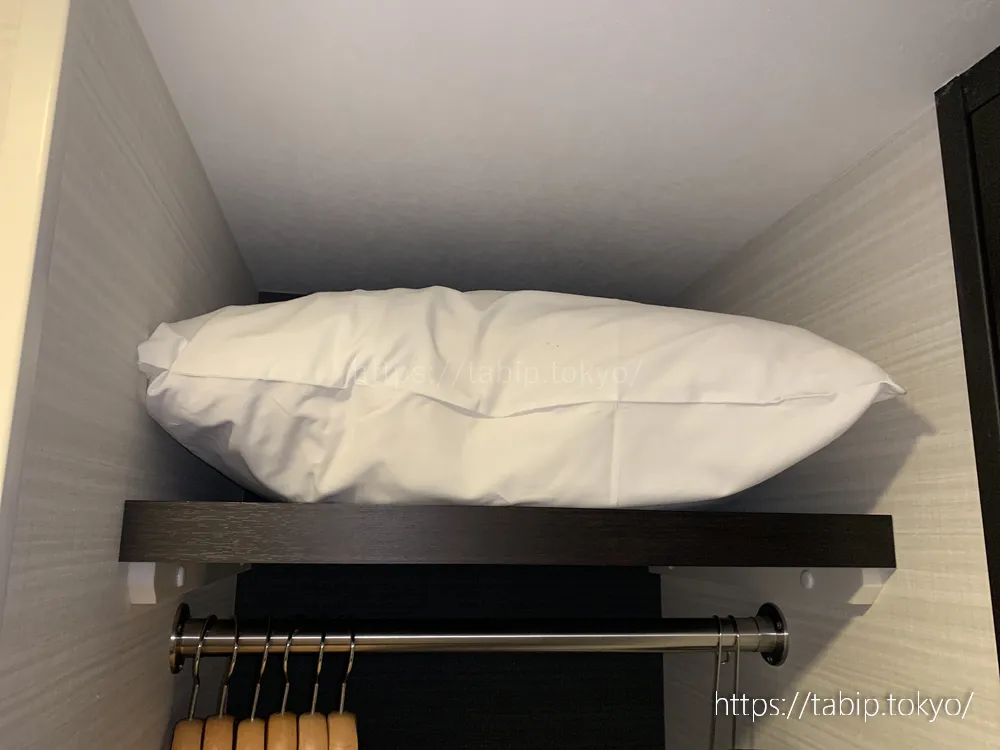 ダイワロイネットホテル広島駅前のモデレートダブルの予備枕