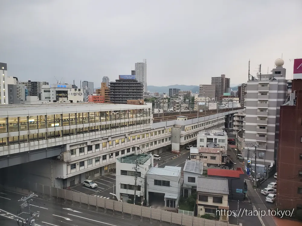 ヴィアイン広島新幹線口のキングルームの眺望