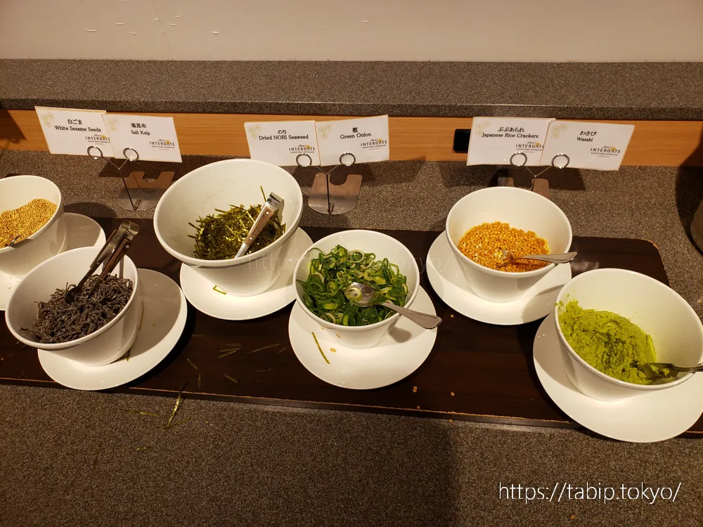 ホテルインターゲート京都四条新町のお茶漬けの薬味