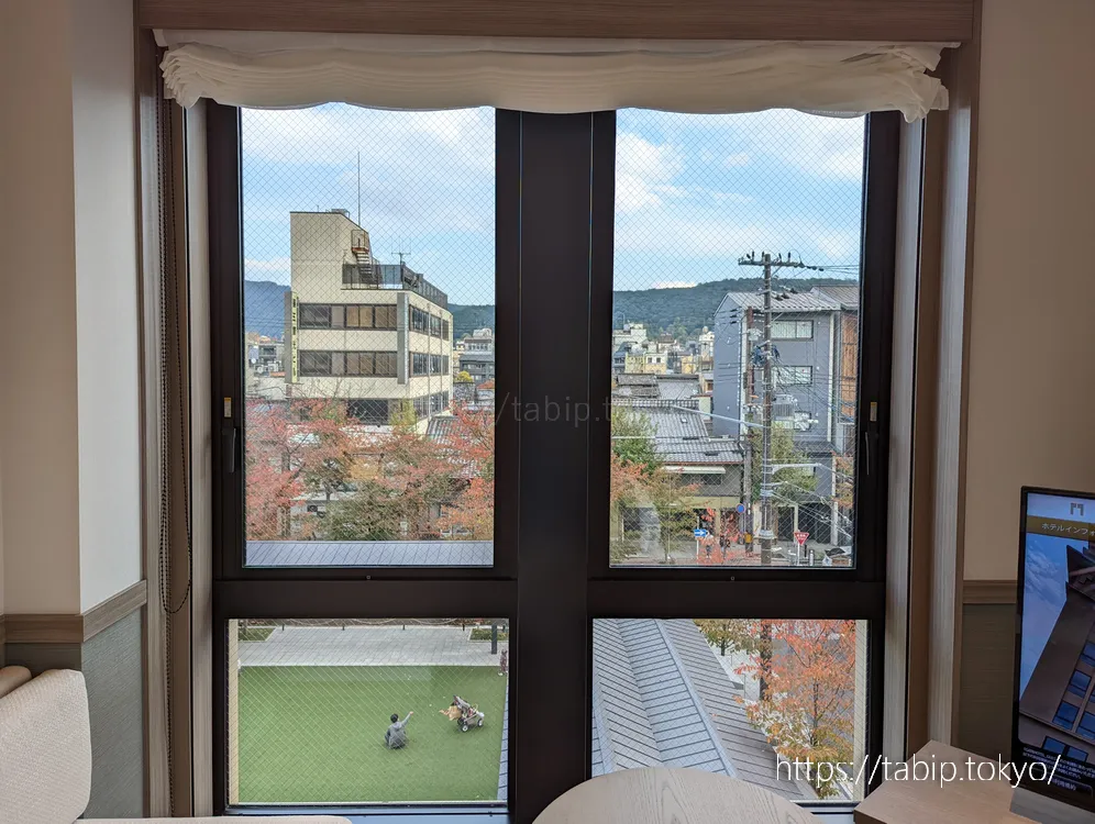 ゲートホテル京都の窓からの風景