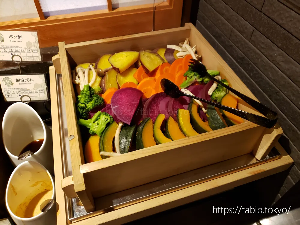 三井ガーデンホテル京都駅前の朝食の温野菜