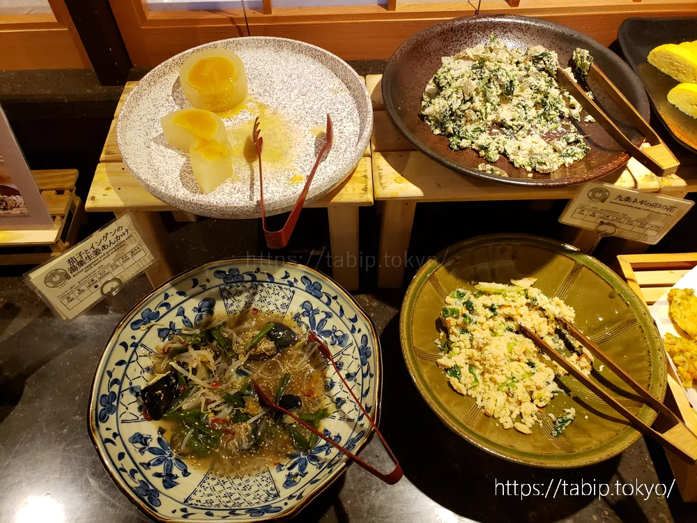 三井ガーデンホテル京都駅前の朝食の惣菜