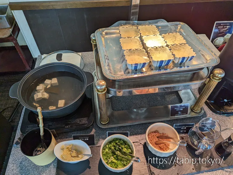 ホテルオークラ京都の朝食の湯豆腐